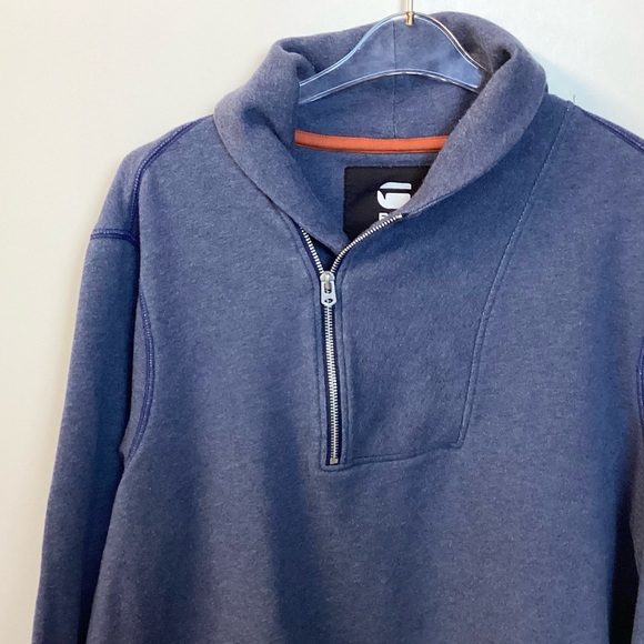 G-Star Raw Riban Aero Zip-Up Shawl Collar Sweatshirt - Blue - XXL - Picture 5 of 8